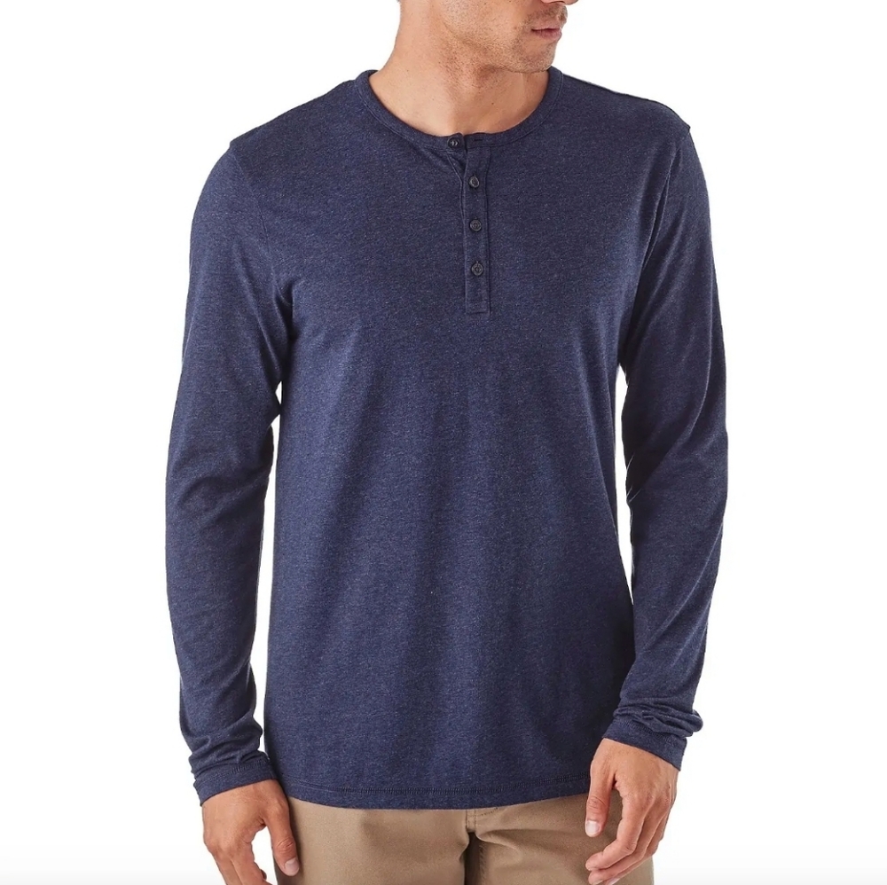 Patagonia | Blue Long Sleeve Henley Shirt